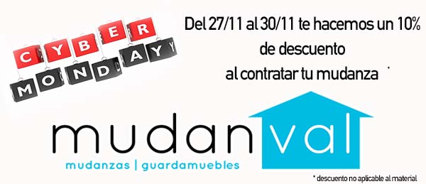 Aprovecha el 10% dto en tu mudanza por el Cyber Monday